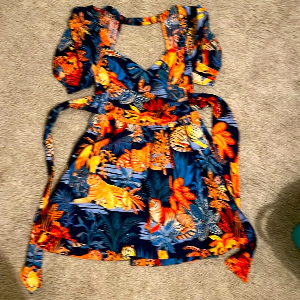 Anthropologie Tiger print dress